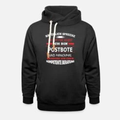 'POSTBOTE' Unisex Schalkragen Hoodie | Spreadshirt -Stedman Geschaft postbote unisex schalkragen hoodie 6