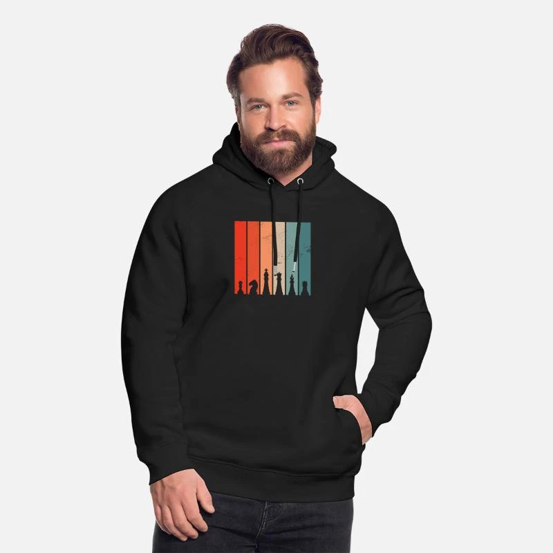 'Retro Schach Schachbrett Schachfiguren' Unisex Bio Hoodie | Spreadshirt 5 'Retro Schach Schachbrett Schachfiguren' Unisex Bio Hoodie | Spreadshirt – Bild 5