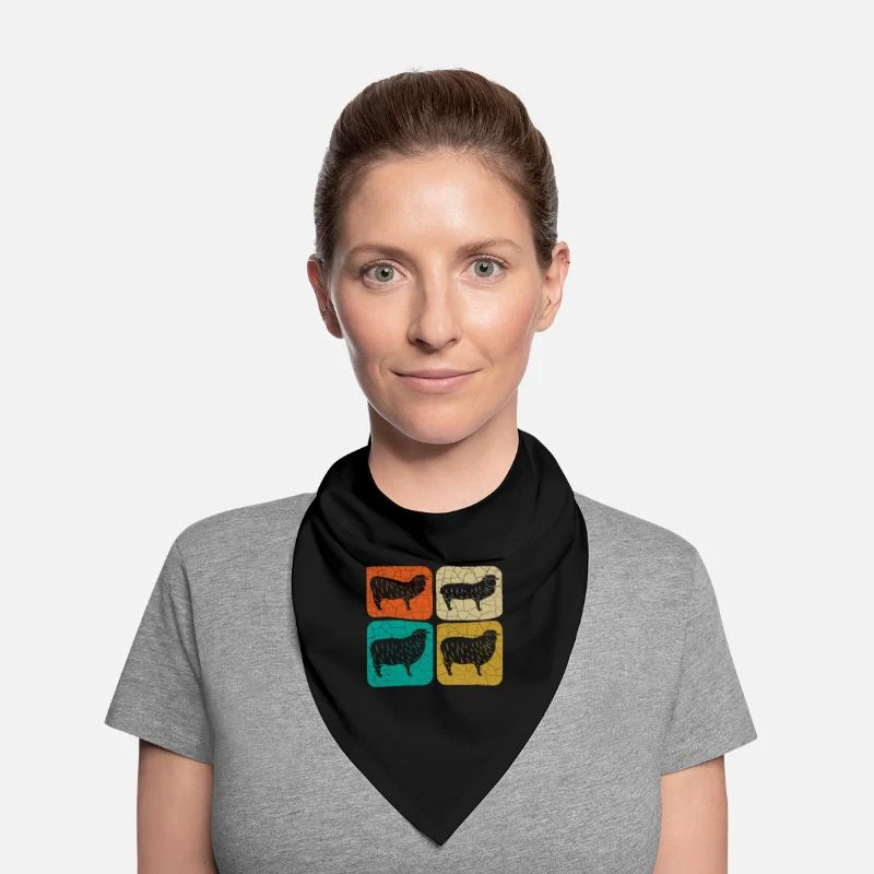 'Schaf Vintage Sheep Rechteck - Lustig Geschenk' Bandana | Spreadshirt 2 'Schaf Vintage Sheep Rechteck - Lustig Geschenk' Bandana | Spreadshirt – Bild 2