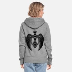 'schwarzer Gefallener Engel' Frauen Premium Kapuzenjacke | Spreadshirt -Stedman Geschaft schwarzer gefallener engel frauen premium kapuzenjacke 2