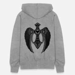 'schwarzer Gefallener Engel' Frauen Premium Kapuzenjacke | Spreadshirt -Stedman Geschaft schwarzer gefallener engel frauen premium kapuzenjacke 5