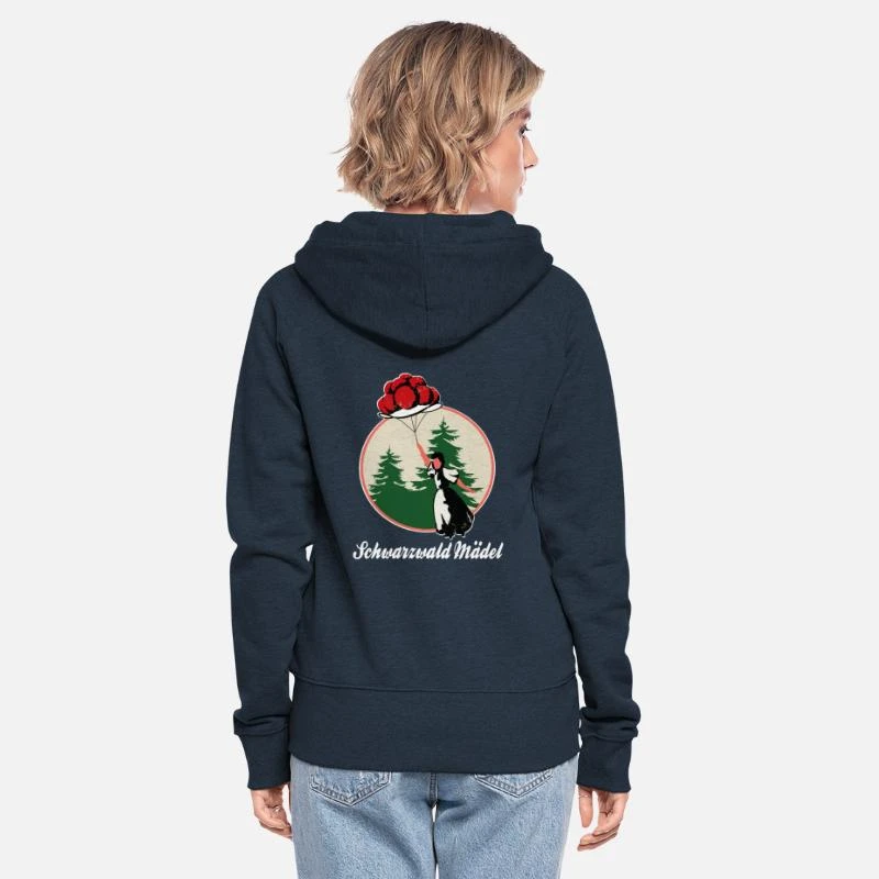 'Schwarzwald Mädel,Bollenhut,Tracht Luftballon,FUN' Frauen Premium Kapuzenjacke | Spreadshirt 3 'Schwarzwald Mädel,Bollenhut,Tracht Luftballon,FUN' Frauen Premium Kapuzenjacke | Spreadshirt – Bild 3