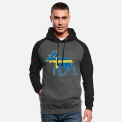 'Schweden Elch' Unisex Baseball Hoodie | Spreadshirt