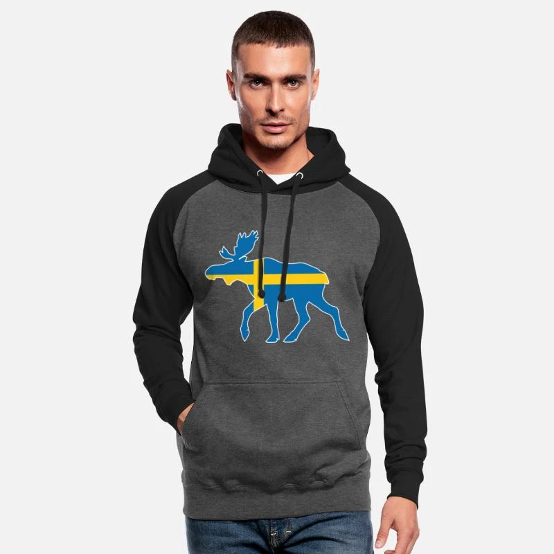 'Schweden Elch' Unisex Baseball Hoodie | Spreadshirt 1 'Schweden Elch' Unisex Baseball Hoodie | Spreadshirt