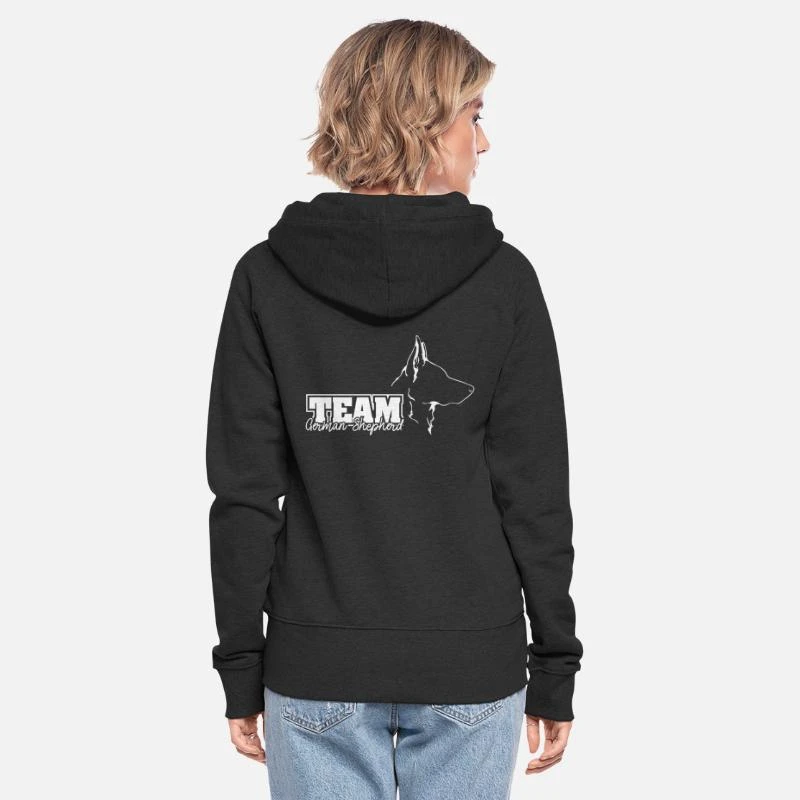 'TEAM German Shepherd IGP Hundesport Wilsigns' Frauen Premium Kapuzenjacke | Spreadshirt 3 'TEAM German Shepherd IGP Hundesport Wilsigns' Frauen Premium Kapuzenjacke | Spreadshirt – Bild 3