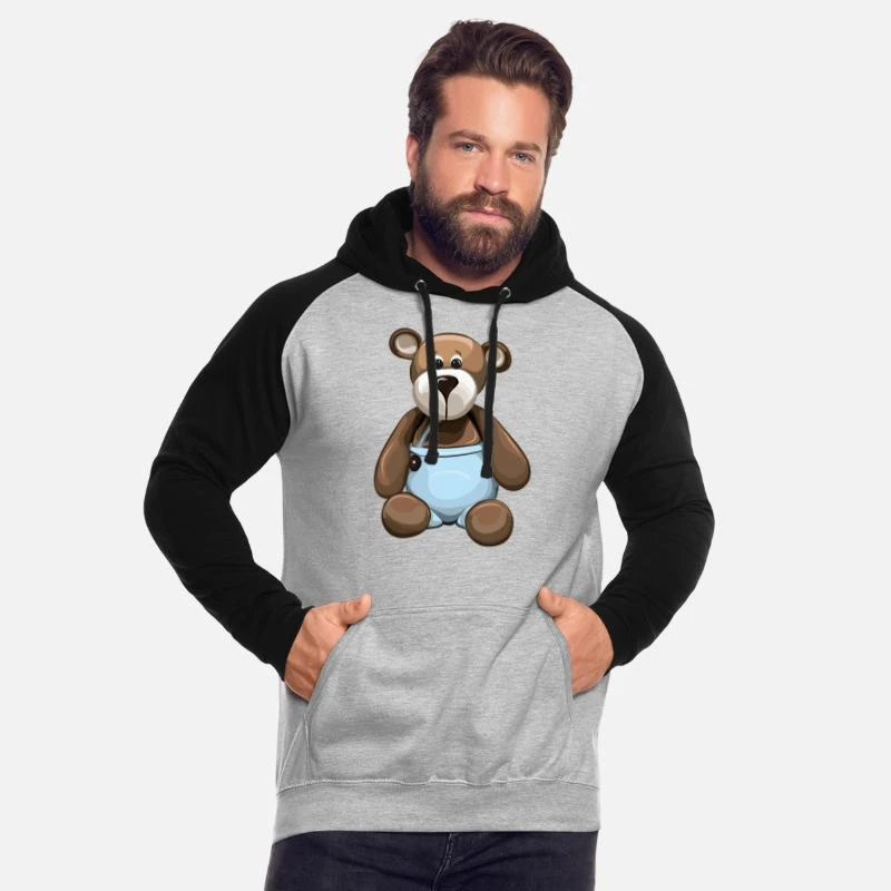 'Teddybär Teddy Bär Bärchen Kindergarten' Unisex Baseball Hoodie | Spreadshirt 2 'Teddybär Teddy Bär Bärchen Kindergarten' Unisex Baseball Hoodie | Spreadshirt – Bild 2