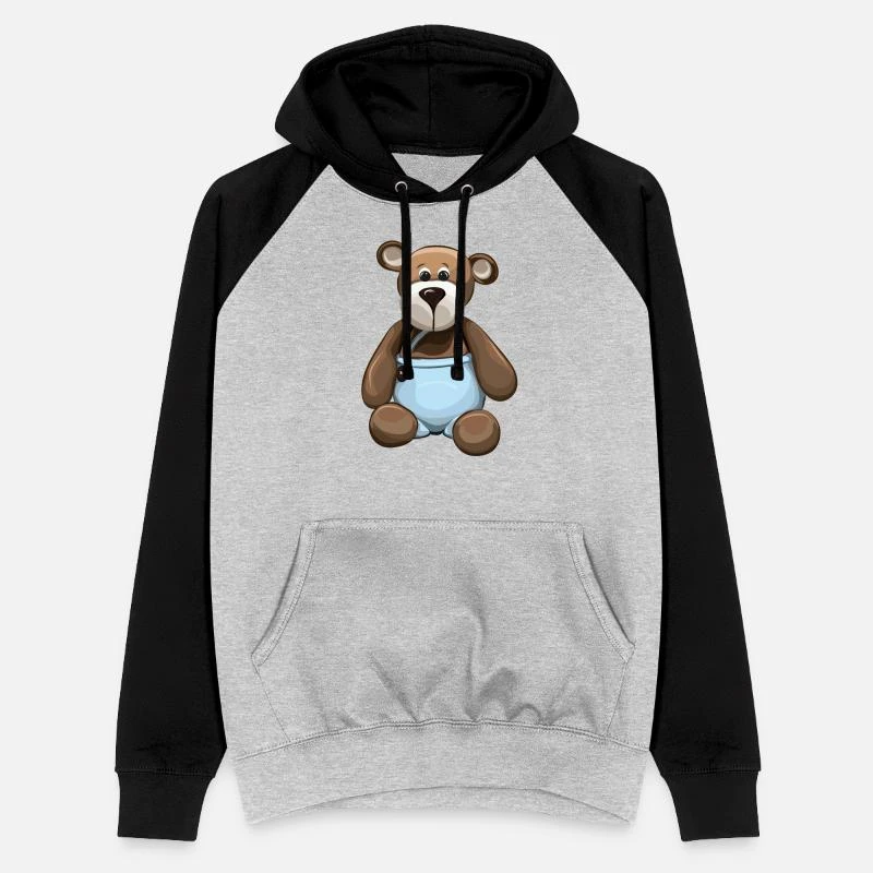 'Teddybär Teddy Bär Bärchen Kindergarten' Unisex Baseball Hoodie | Spreadshirt 7 'Teddybär Teddy Bär Bärchen Kindergarten' Unisex Baseball Hoodie | Spreadshirt – Bild 7