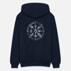'Vegvisir Wikinger Kompass Mit Runenkreis Weiß' Unisex Kapuzenjacke | Spreadshirt