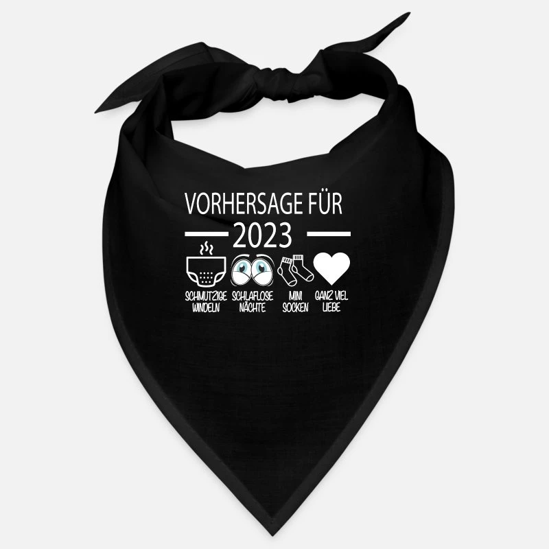 'Vorhersage 2023 Werdender Papa Werdende Mama' Bandana | Spreadshirt 3 'Vorhersage 2023 Werdender Papa Werdende Mama' Bandana | Spreadshirt – Bild 3