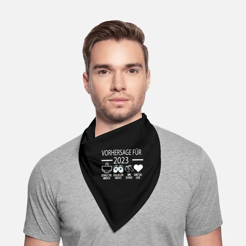 'Vorhersage 2023 Werdender Papa Werdende Mama' Bandana | Spreadshirt 1 'Vorhersage 2023 Werdender Papa Werdende Mama' Bandana | Spreadshirt